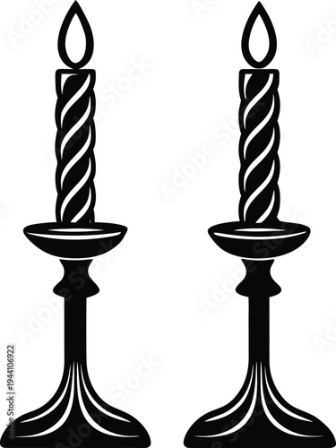 silhouette of a candle