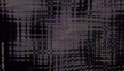 Glitch noise static television VFX. Visual video effects stripes background, CRT tv screen no signal glitch effect
