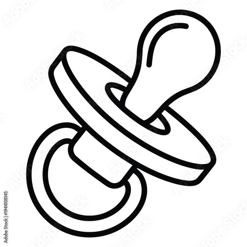 Vector baby pacifier icon
