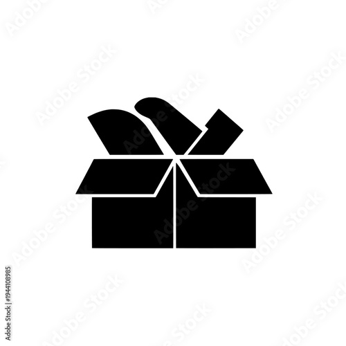 Utility knife silhouette icon logo design. Box cutter tool sign and symbol. Paper cutter icon. DIY and construction equipment tool.