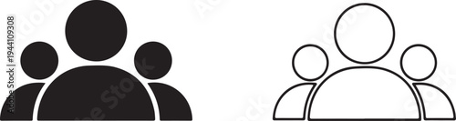 People group icon set vector illustration. user profile, team, community, social network, office people, meeting, business group