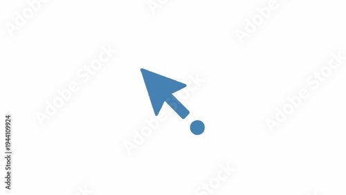 Blue computer mouse pointer icon.