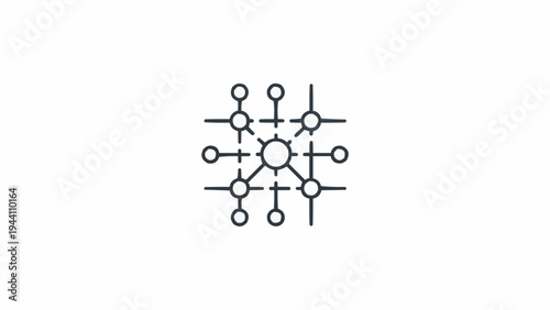 Molecular structure diagram with bonds.