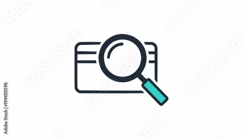 Magnifying glass on a document.