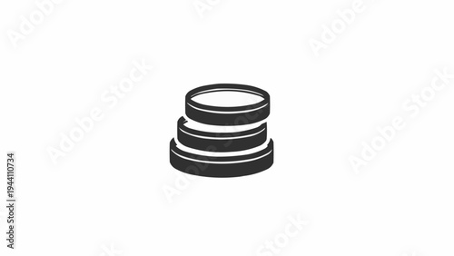Stack of round metal washers.
