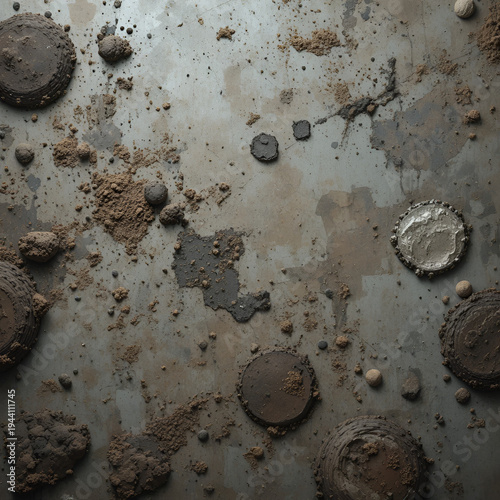 Dirty floor background with grime dust and dirt creating a messy look. Concept Dirty Floor Background, Grime Dust, Messy Aesthetic