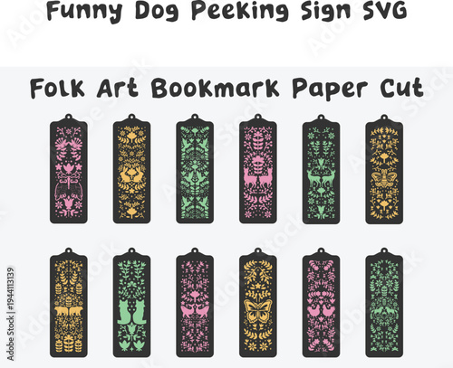 Folk Art Bookmark Paper Cut