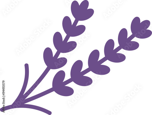 Purple lavender sprigs symbolize aromatherapy and natural fragrance.
