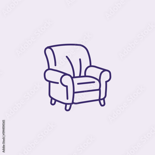 Therapy Session Armchair Doodle Outline Icon