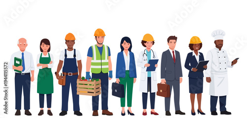 group of business people for happy labour day.