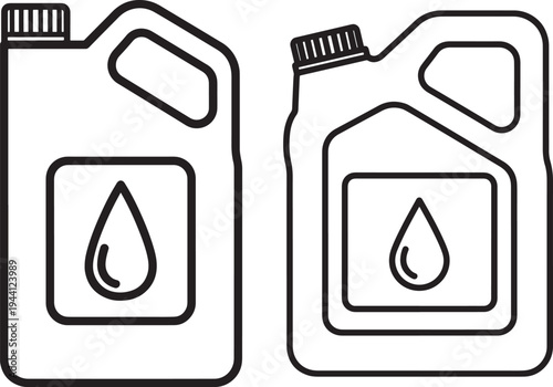 Two liquid containers icon vector illustration