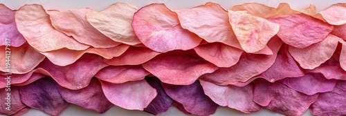 Tiled Layers of Dried Rose Petals Create an Elegant Textured Floral Surface with Soft Color Palette