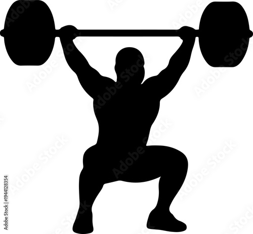 Man lifting heavy weights in a gym with a strong expression