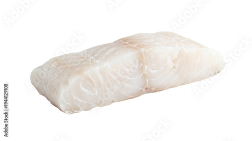 Tableau sur toile Fresh raw white fish fillet, uncooked and ready for preparation, isolated on tra