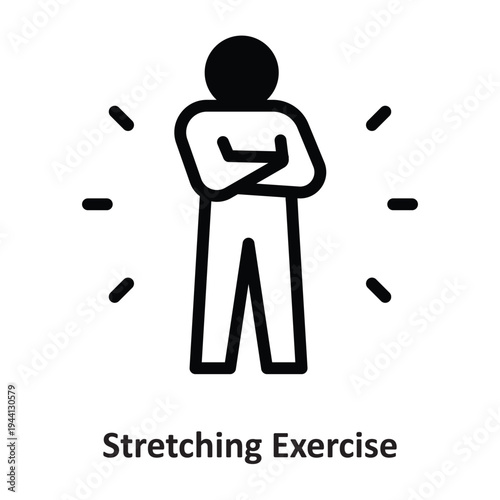 Stretching Exercise Vector icon which can easily modify or edit