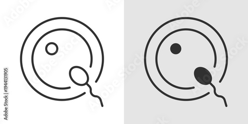 IVF Icon representing in vitro fertilization, reproductive medicine, fertility treatment, assisted reproduction, and medical support for conception.