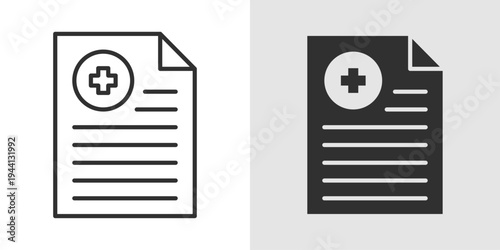 Health Certificate Icon representing medical approval, wellness verification, vaccination proof, and official documentation of health status.