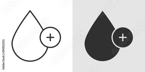 Hematology Icon representing blood health, laboratory testing, blood disorders, medical diagnostics, and research in hematology and related treatments.