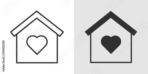 Home Care Icon representing in home healthcare, assisted living, personal support services, and wellness management for individuals in their residence.