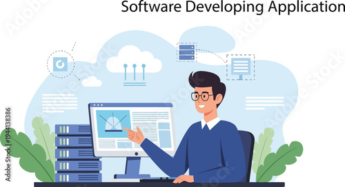 Software deployment application illustration
