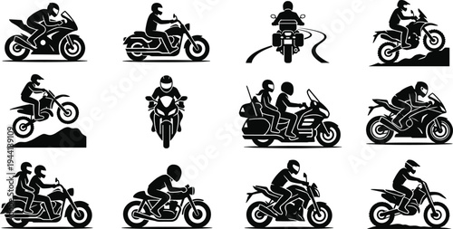 Professional Aviation and Airport Icon Set Featuring Commercial Airplanes Pilots Flight Attendants Cargo Loading Ground Staff and Air Travel Silhouettes