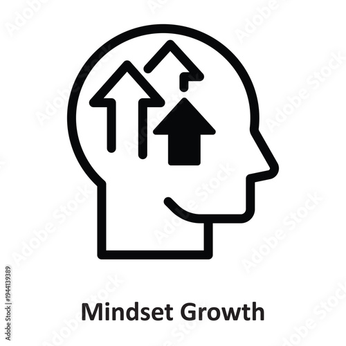 Mindset Growth Vector icon which can easily modify or edit