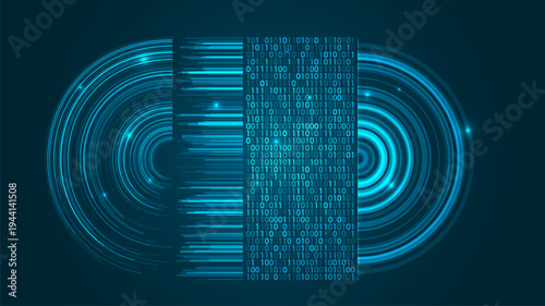 Abstract infographics visualization. Big data code representation. Futuristic network or business analytics. Graphic concept for your