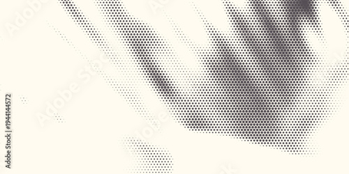 Hexagon Shapes Vector Abstract Geometric Technology Oscillation Wave Isolated on Light Background. Halftone Hex Retro Simple Pattern. Minimal 80s Style Dynamic Tech Wallpaper