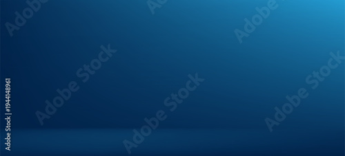 Blue abstract wall studio room background with clean minimalist design. Empty blue backdrop scene for product presentation, showcase display,
