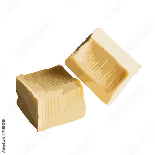 Two intricately designed wooden boxes with lids on a white background isolated on white background, Vector