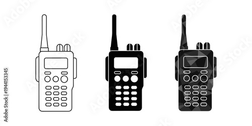 Walkie Talkie Icons Set