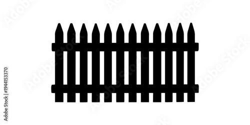 Black Picket Fence Silhouette