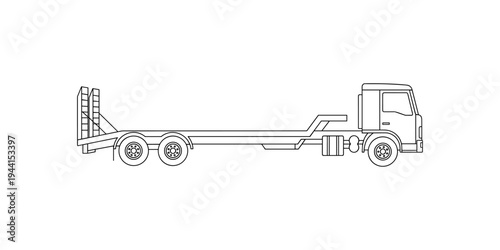 Flatbed Truck Outline