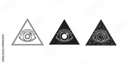 All Seeing Eye Triangle Icons