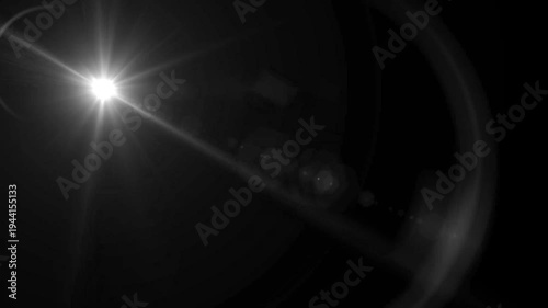 optical lens flares with spotlight cinematic lens