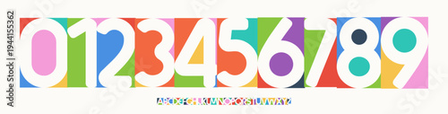 Photos Color Numbers Letters Alphabet Font for Kid Birthday Years Logo, Corporate Anniversary Sign, Race Sport Team Jersey Numeric