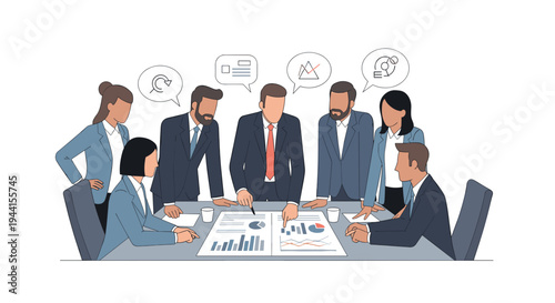 Business Professionals in Meeting Discussion.