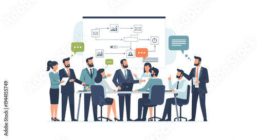 Business Professionals in Meeting Discussion 1.