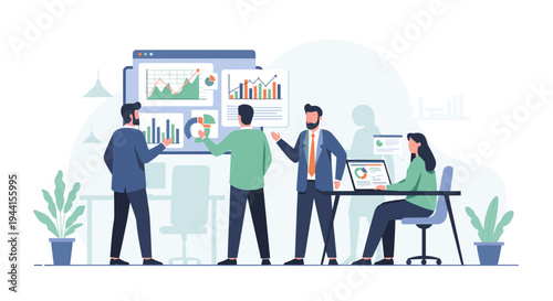 Business Team Discussing Financial Data.