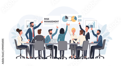 Business Team Discussing Risk Management.