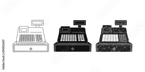Cash Register Icons Set