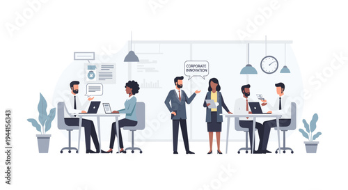 Business Team Working Together Office 1.