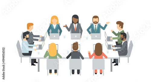 Group of People Working Together.