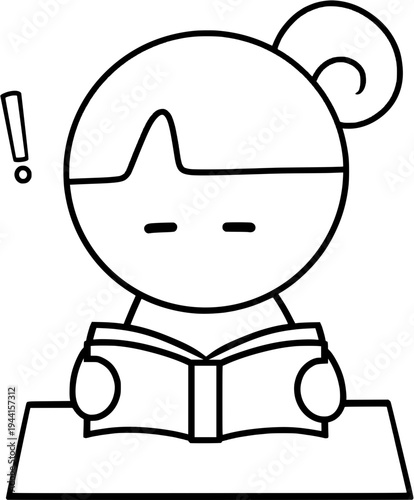 Person Holding a Book with Exclamation Mark