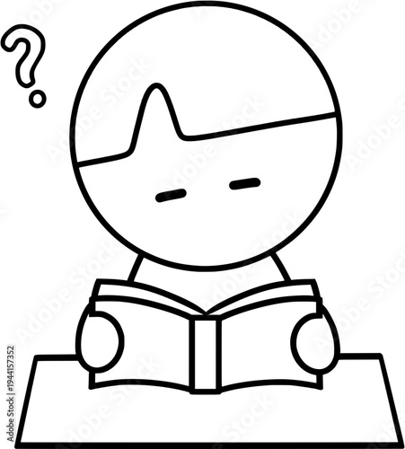 Person Holding a Book with Question Mark