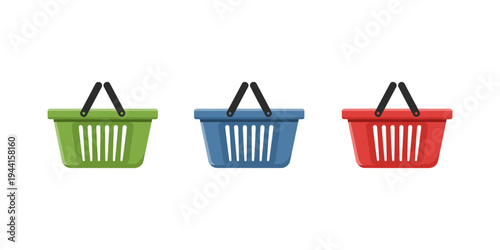 Three Shopping Baskets