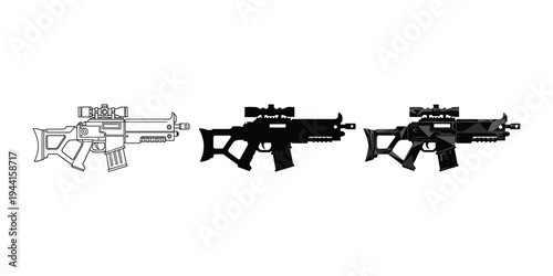 Assault Rifle With Scope