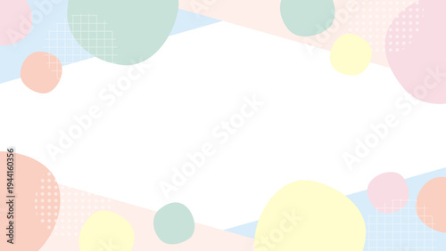 16:9背景、カラフル背景、幾何学模様、丸模様、壁紙、横長、bg、background
