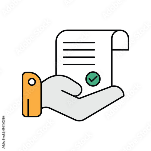 Accountability icon with white background vector stock illustration