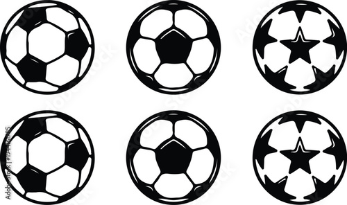 soccer ball icon football sport vector game symbol logo design illustration art